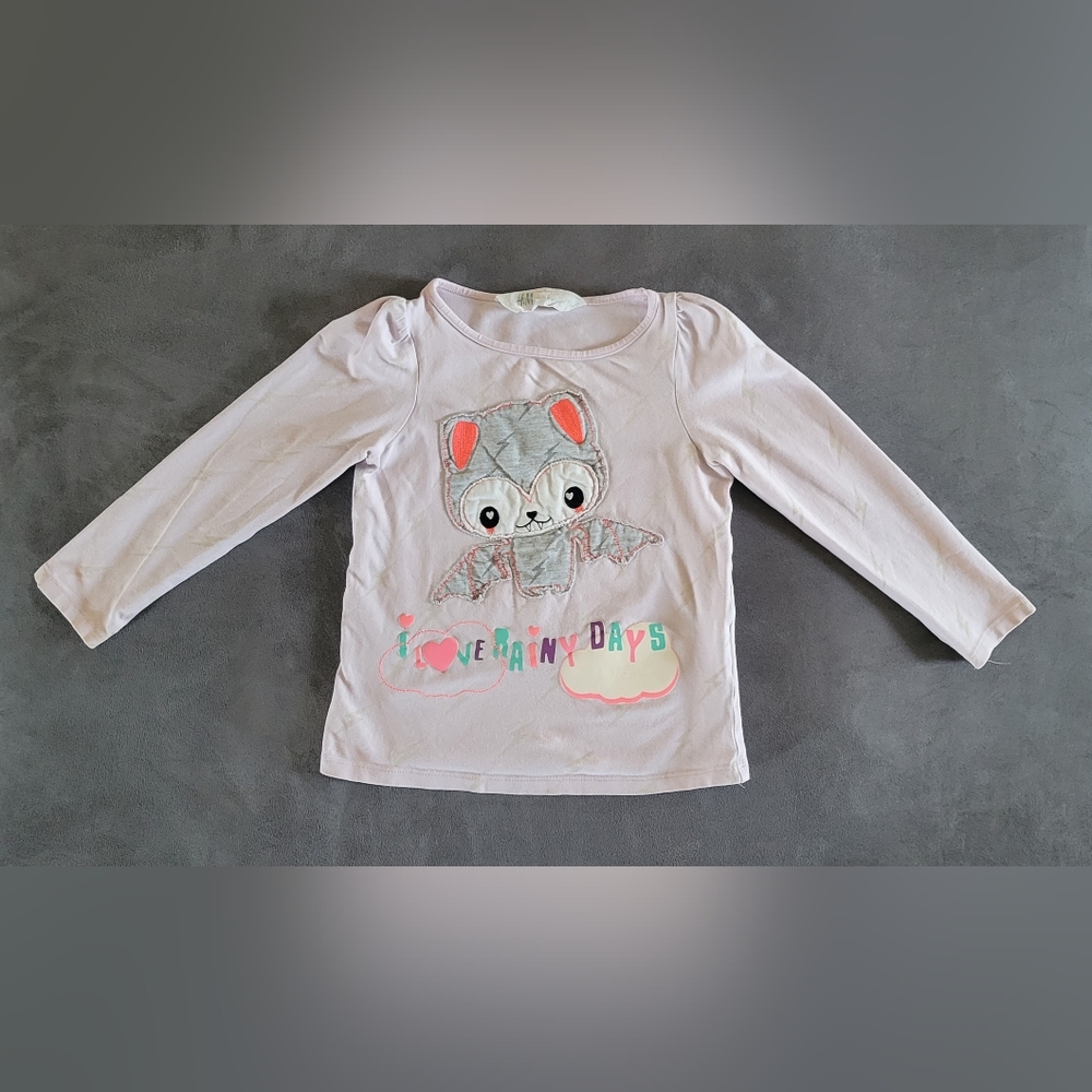 Kids Girls Sizes 2-4 "I Love Rainy Days" Long-Sleeved T-Shirt